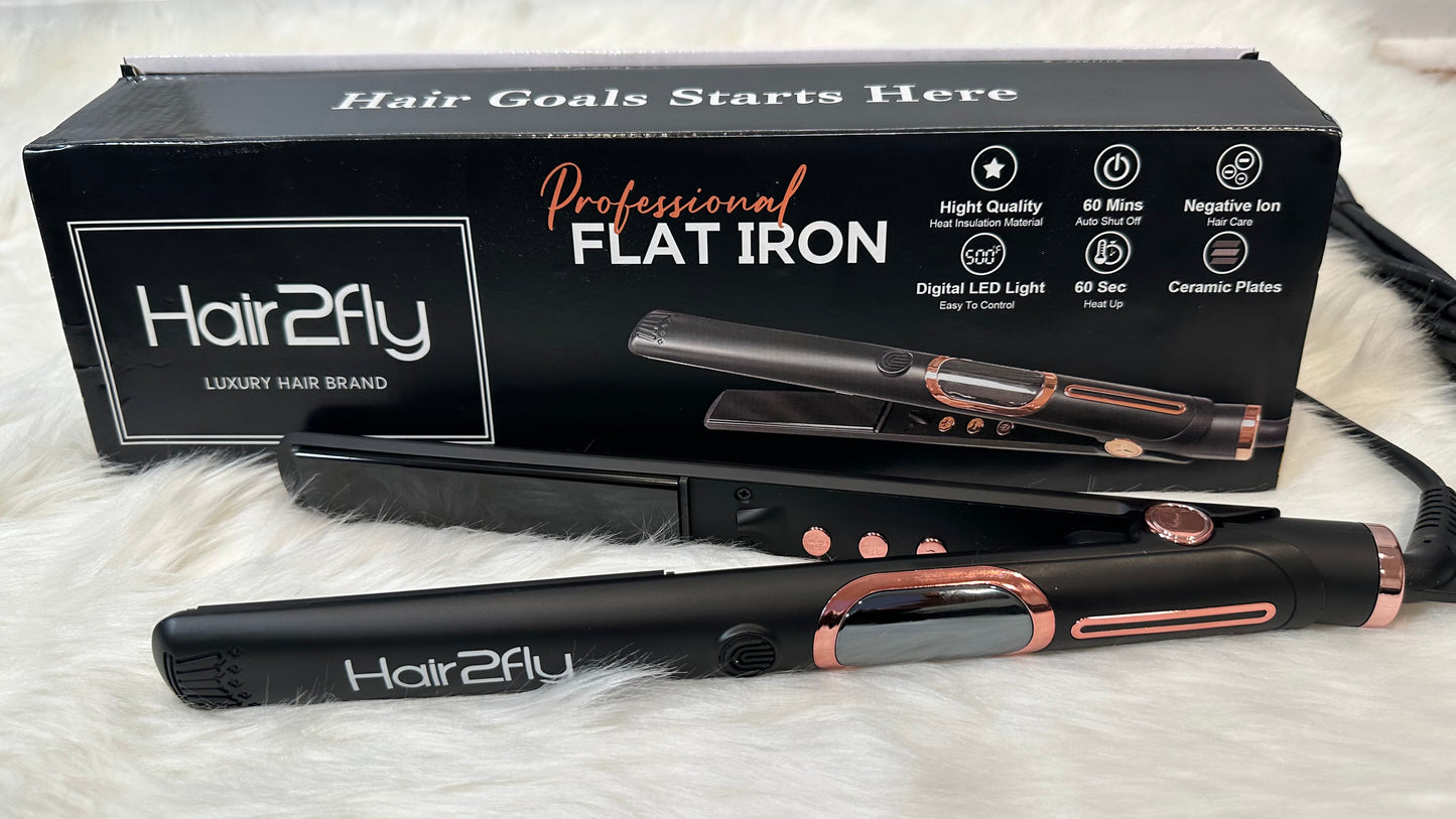 High quality ceramic plates professional flat iron. Digital led lights, 60 mins Auto shut off & 60 sec Heat up